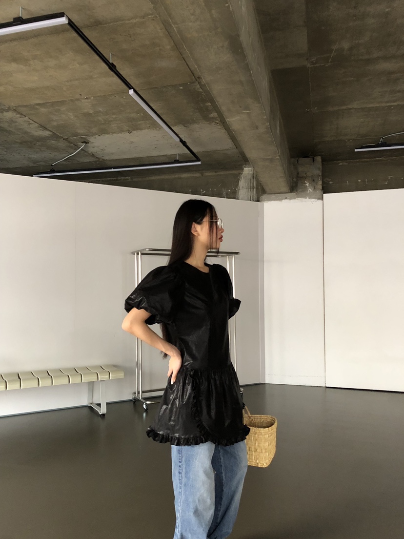 SUNDER MARKET韓國㊣直郵東大門代購女裝新品人氣連衣裙荷葉邊SUNDER MARKET連衣裙