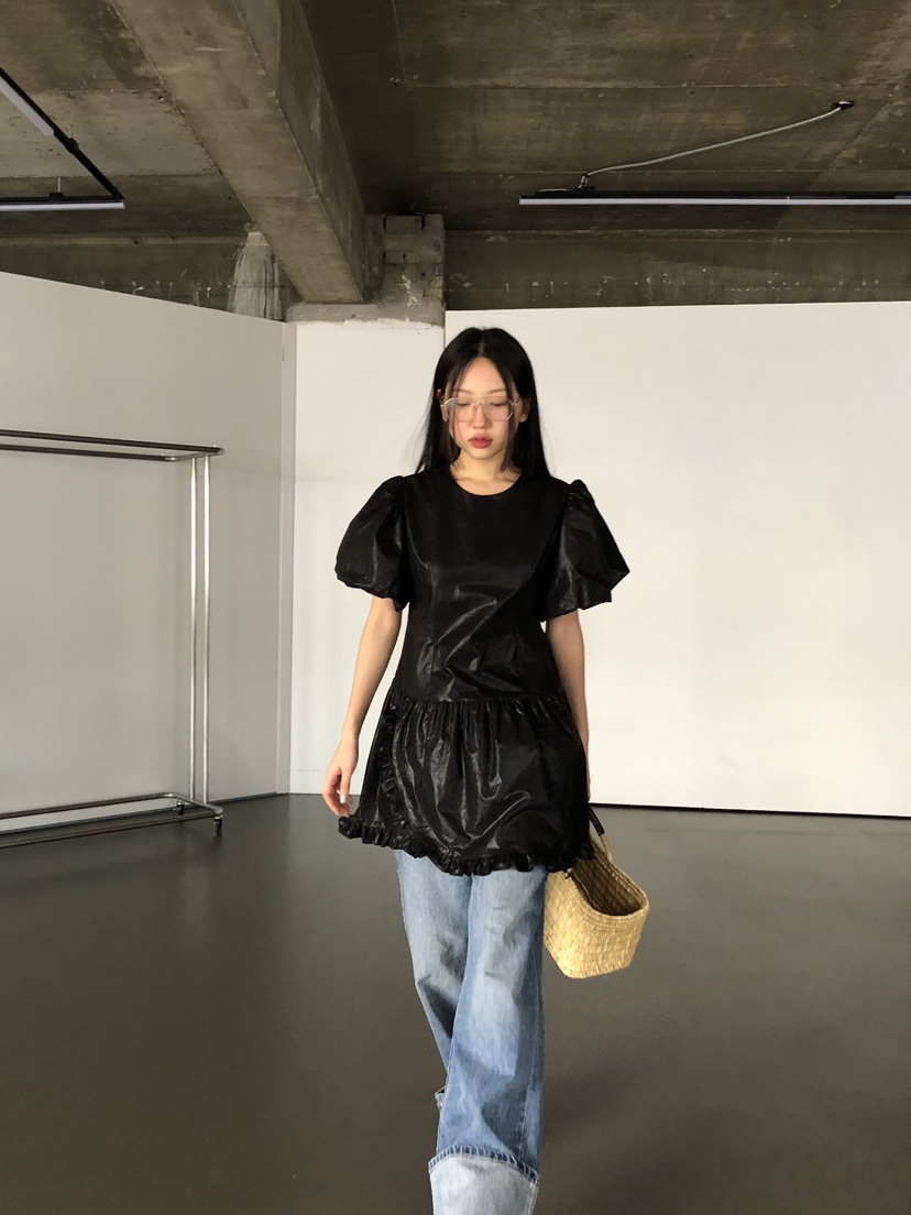 SUNDER MARKET韓國㊣直郵東大門代購女裝新品人氣連衣裙荷葉邊SUNDER MARKET連衣裙