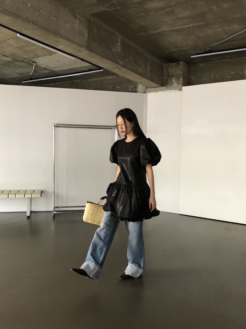 SUNDER MARKET韓國㊣直郵東大門代購女裝新品人氣連衣裙荷葉邊SUNDER MARKET連衣裙