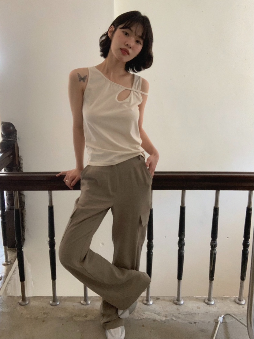 SLAT韓國直郵㊣女裝新品時尚25春夏人氣推薦職業休閑吊帶背心SLAT吊帶/背心