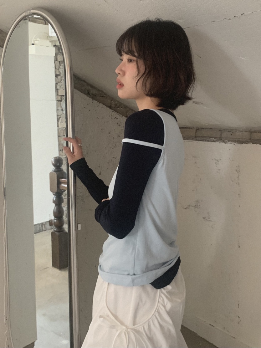 SLAT韓國直郵㊣女裝新品時尚25春夏人氣推薦職業休閑吊帶背心SLAT吊帶/背心