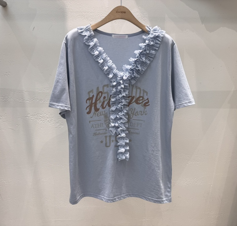 LOVABLE韓國直郵㊣東大門實拍女裝新款職業人氣推薦時尚T恤LOVABLET恤圖色1