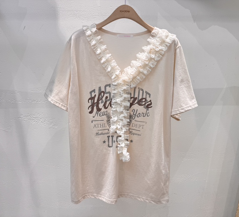 LOVABLE韓國直郵㊣東大門實拍女裝新款職業人氣推薦時尚T恤LOVABLET恤圖色2