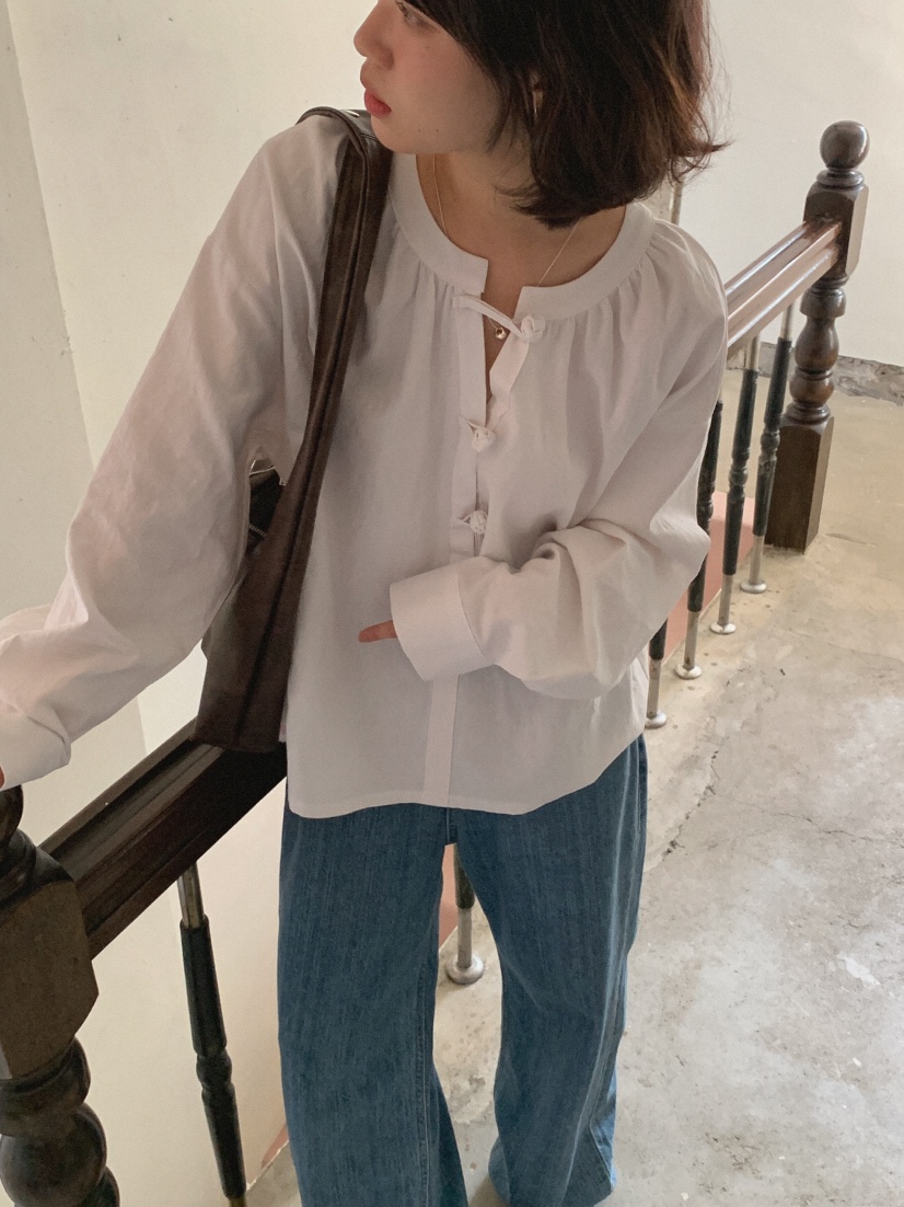 SLAT韓國㊣直郵東大門代購女裝新品休閑時尚熱賣襯衫蕾絲衫SLAT襯衫/蕾絲衫