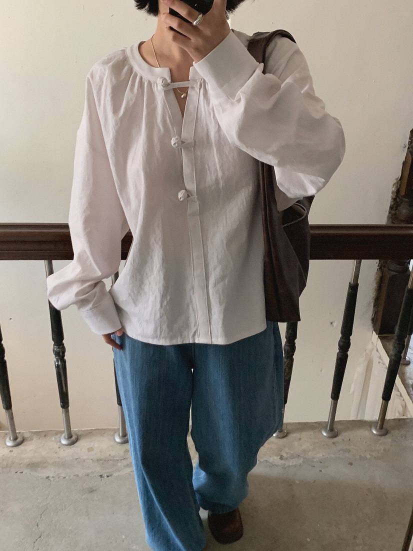 SLAT韓國㊣直郵東大門代購女裝新品休閑時尚熱賣襯衫蕾絲衫SLAT襯衫/蕾絲衫