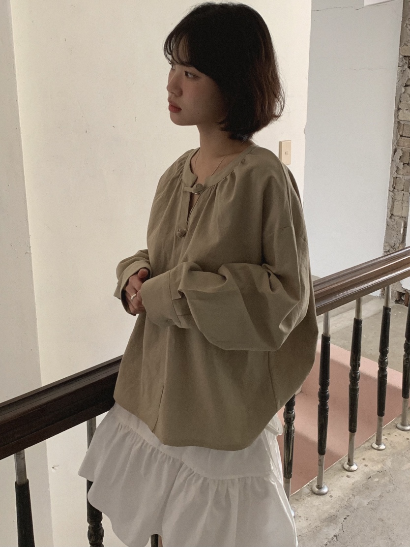SLAT韓國㊣直郵東大門代購女裝新品休閑時尚熱賣襯衫蕾絲衫SLAT襯衫/蕾絲衫