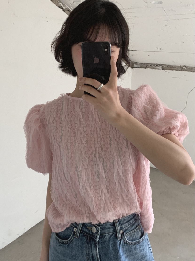 SLAT直郵韓國代購㊣女裝新品熱賣休閑人氣時尚25春夏襯衫蕾絲衫SLAT襯衫/蕾絲衫