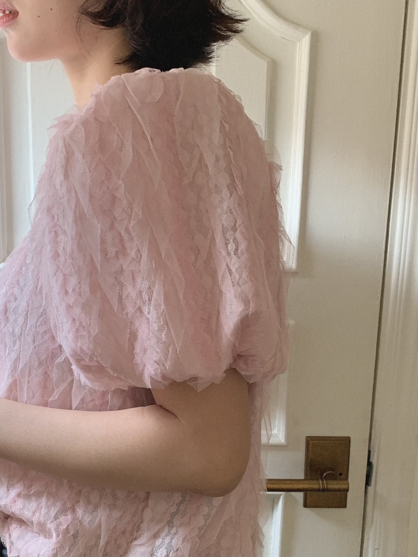 SLAT直郵韓國代購㊣女裝新品熱賣休閑人氣時尚25春夏襯衫蕾絲衫SLAT襯衫/蕾絲衫