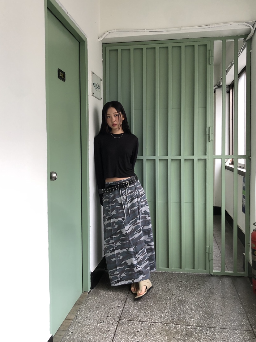 SUNDER MARKET韓國直郵㊣東大門實拍女裝新品25春夏長裙不含腰帶SUNDER MARKET長裙