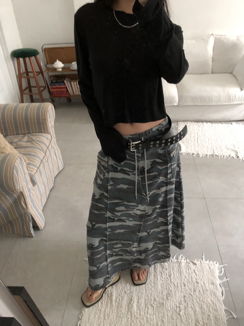 SUNDER MARKET韓國直郵㊣東大門實拍女裝新品25春夏長裙不含腰帶SUNDER MARKET長裙