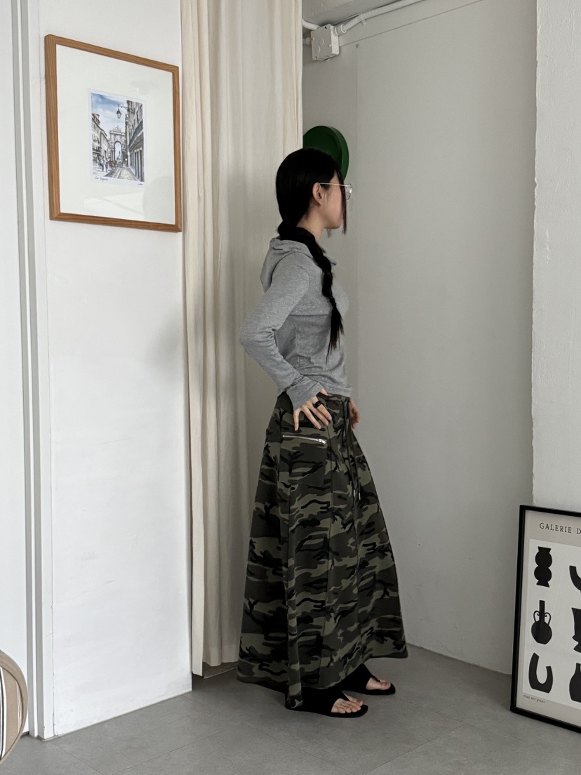 SUNDER MARKET韓國直郵㊣東大門實拍女裝新品25春夏長裙不含腰帶SUNDER MARKET長裙