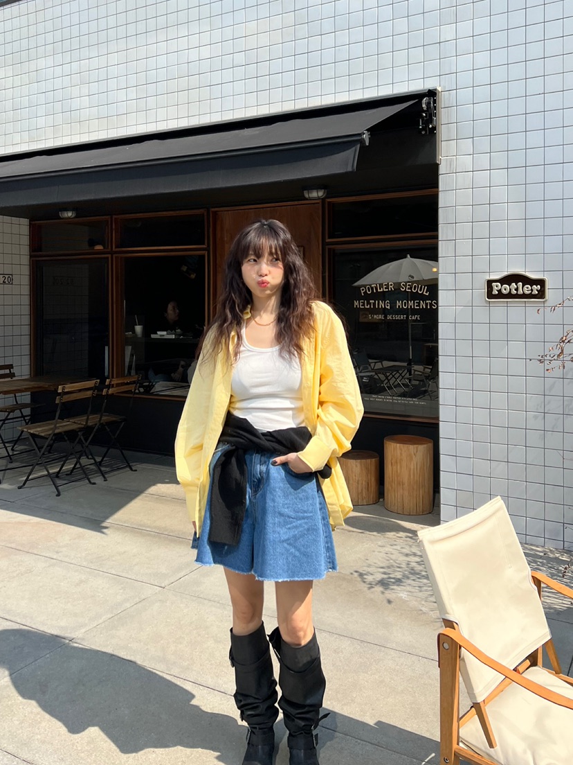 SOLAR韓國直郵㊣女裝新品時尚休閑熱賣人氣推薦25春夏短褲喇叭SOLAR短褲