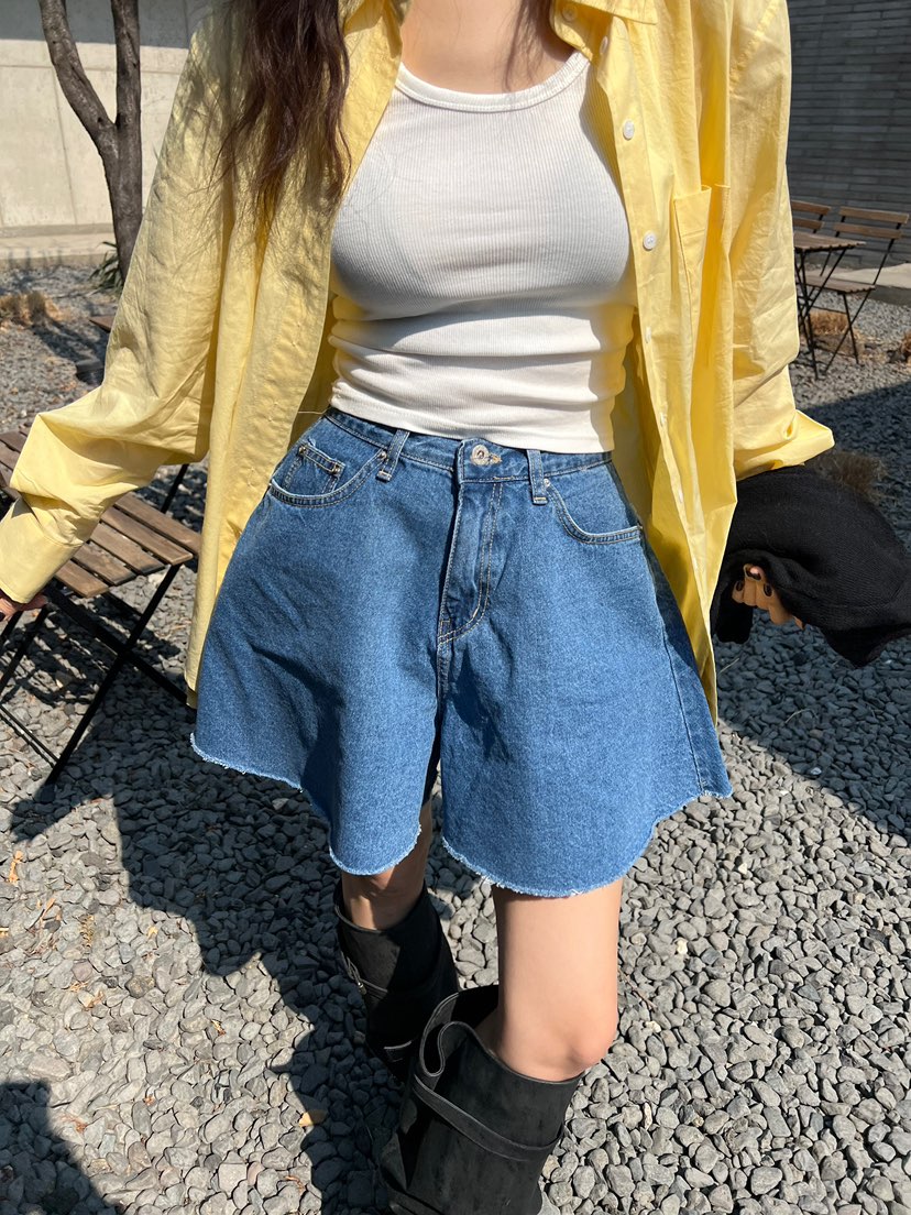 SOLAR韓國直郵㊣女裝新品時尚休閑熱賣人氣推薦25春夏短褲喇叭SOLAR短褲