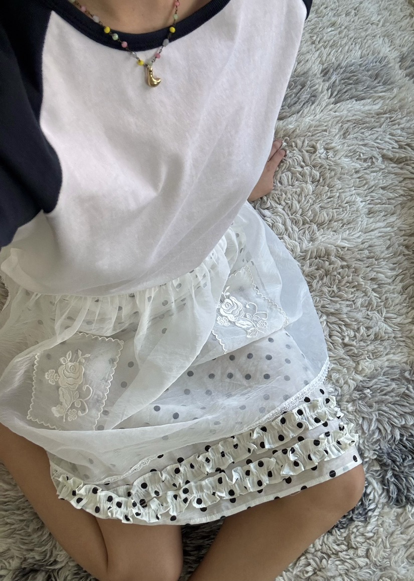 OUPPT韓國直郵㊣女裝新款休閑推薦人氣職業時尚短裙刺繡披肩OUPPT短裙