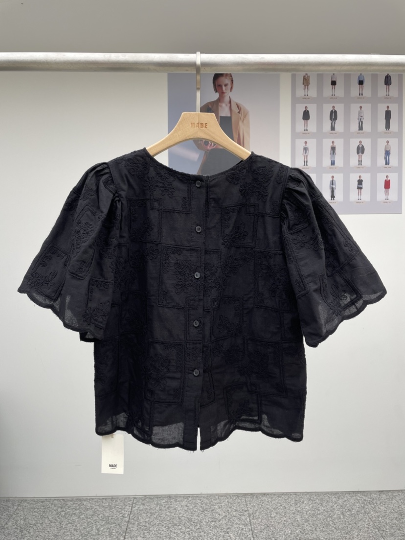 MADE-P韓國直郵㊣女裝新品休閑人氣25春夏熱賣職業襯衫蕾絲衫MADE-P襯衫/蕾絲衫圖色2