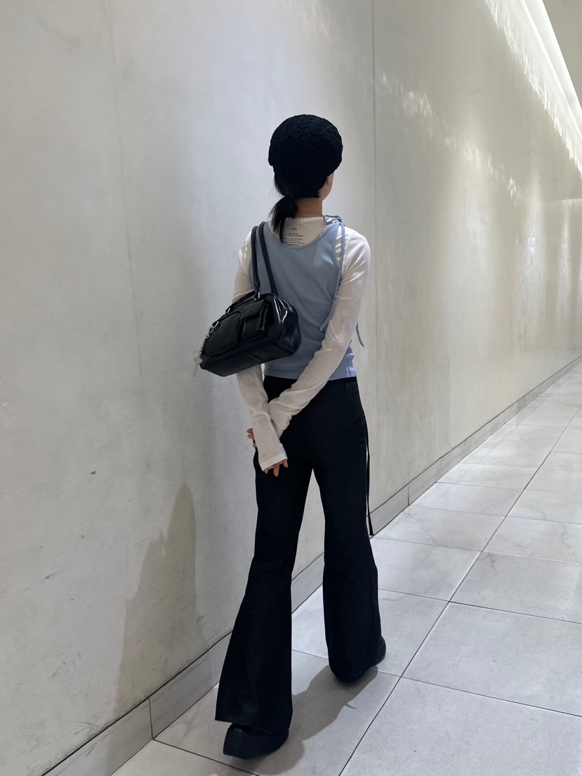 GLITTER韓國㊣直郵東大門代購女裝新款時尚職業休閑褲含腰繩GLITTER休閑褲