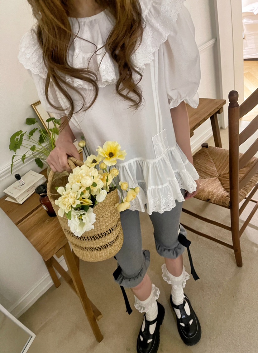 BOUTIQUE-L韓國㊣直郵東大門代購女裝新款推薦時尚襯衫蕾絲衫BOUTIQUE-L襯衫/蕾絲衫
