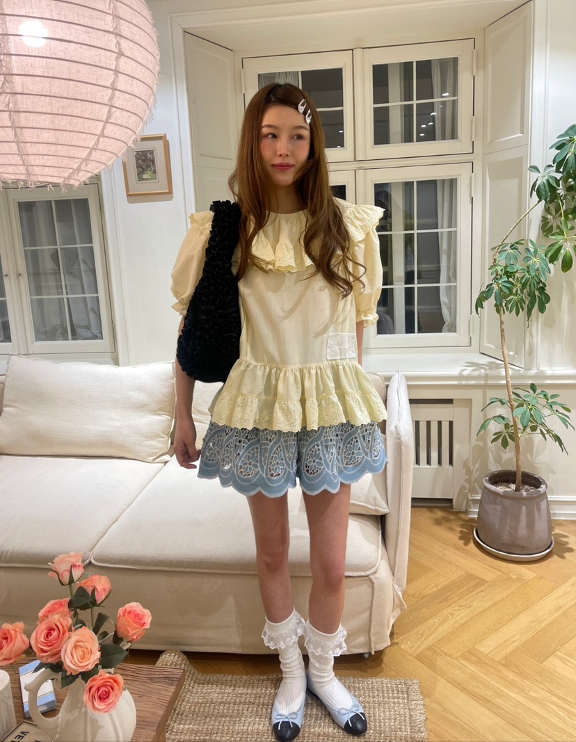BOUTIQUE-L韓國㊣直郵東大門代購女裝新款推薦時尚襯衫蕾絲衫BOUTIQUE-L襯衫/蕾絲衫圖色2