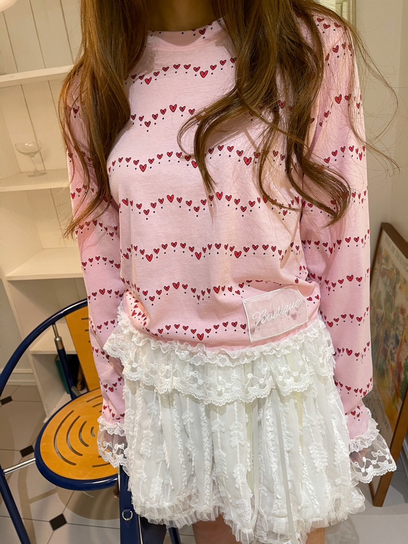 BOUTIQUE-L韓國㊣直郵東大門代購女裝新品25春夏休閑長袖T恤BOUTIQUE-L長袖T恤