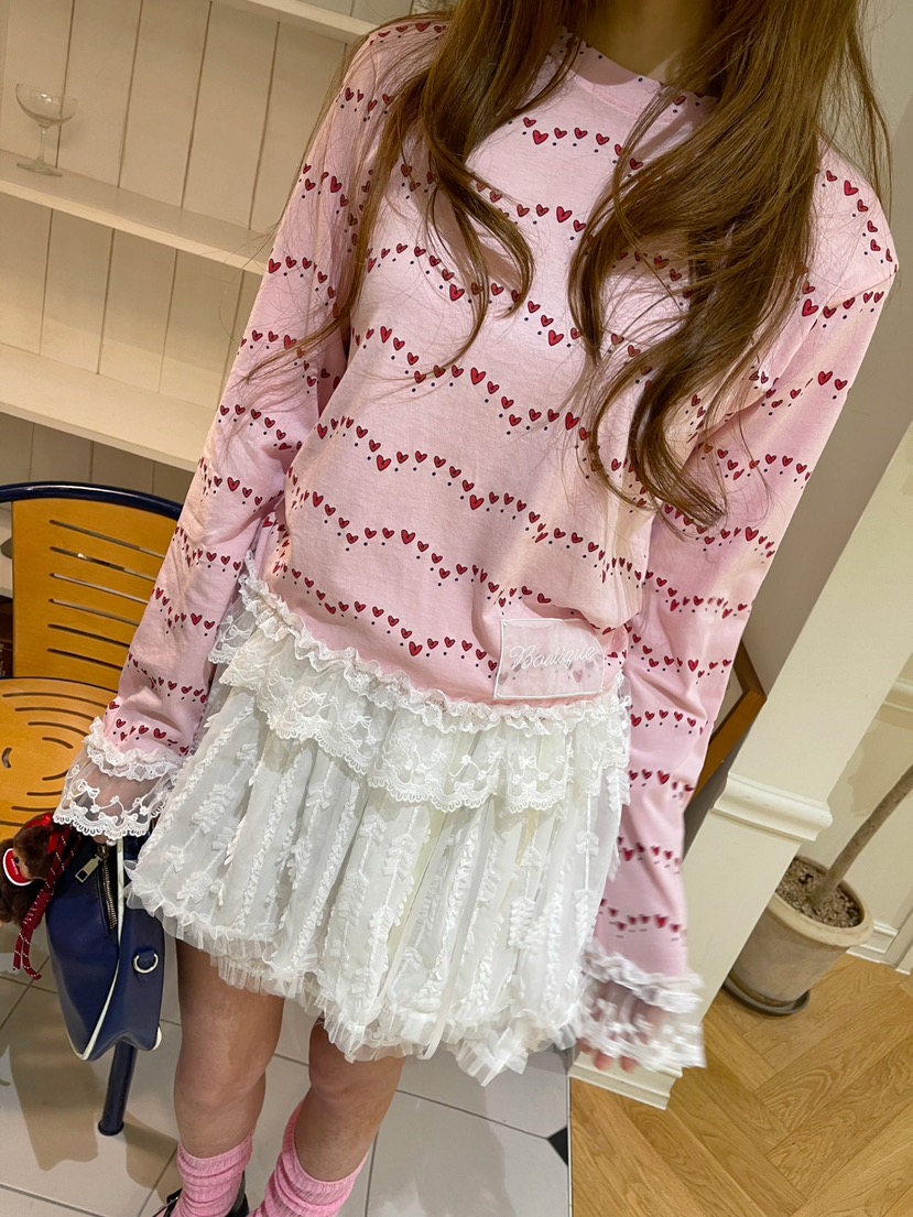 BOUTIQUE-L韓國㊣直郵東大門代購女裝新品25春夏休閑長袖T恤BOUTIQUE-L長袖T恤