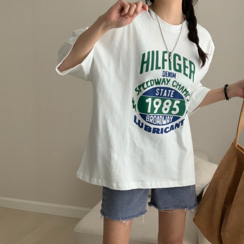 HELLO JINI韓國直郵㊣東大門實拍女裝新款時尚25春夏休閑T恤HELLO JINIT恤
