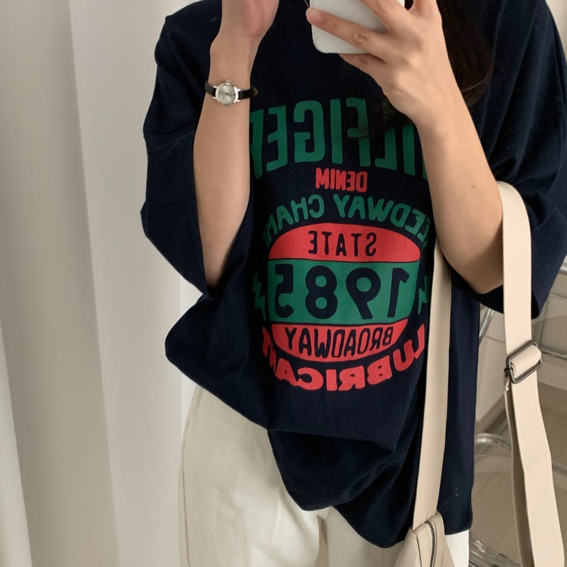 HELLO JINI韓國直郵㊣東大門實拍女裝新款時尚25春夏休閑T恤HELLO JINIT恤