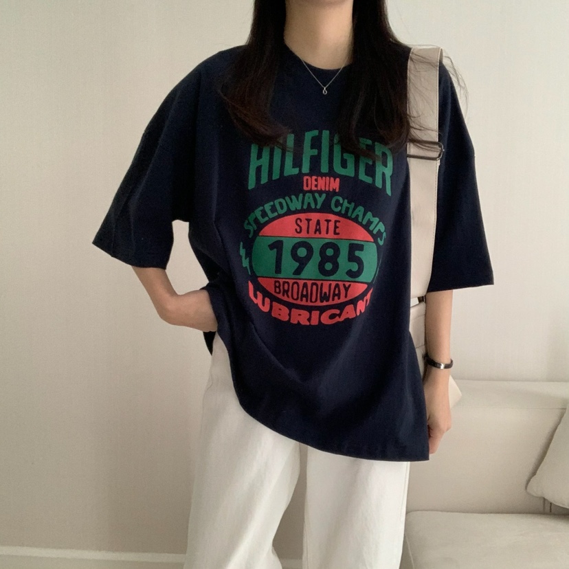 HELLO JINI韓國直郵㊣東大門實拍女裝新款時尚25春夏休閑T恤HELLO JINIT恤圖色1
