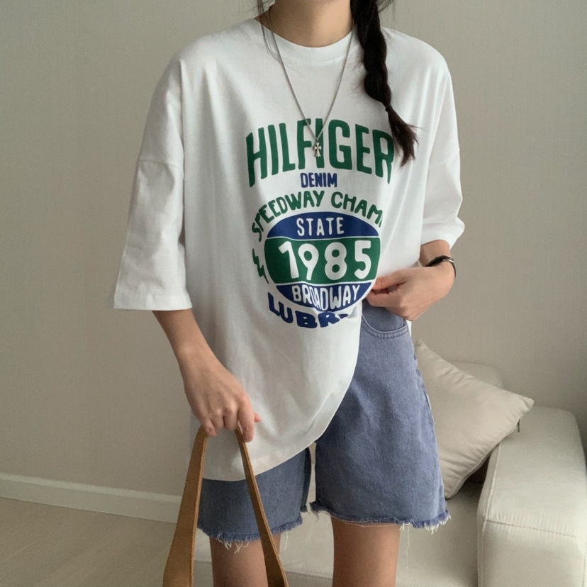 HELLO JINI韓國直郵㊣東大門實拍女裝新款時尚25春夏休閑T恤HELLO JINIT恤圖色2