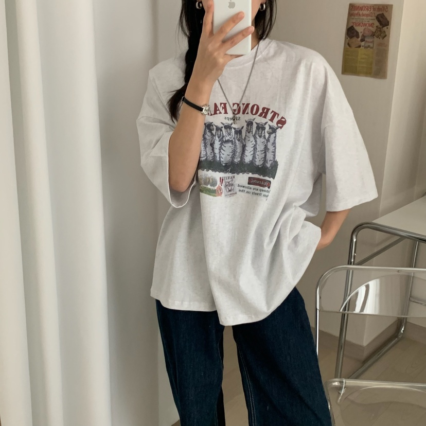 FROMJINI韓國㊣直郵東大門代購女裝新品職業休閑人氣推薦T恤FROMJINIT恤