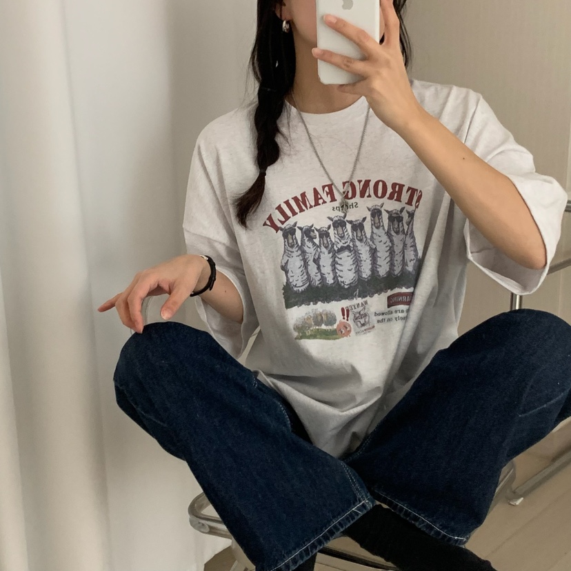 FROMJINI韓國㊣直郵東大門代購女裝新品職業休閑人氣推薦T恤FROMJINIT恤