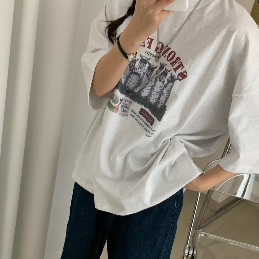 FROMJINI韓國㊣直郵東大門代購女裝新品職業休閑人氣推薦T恤FROMJINIT恤