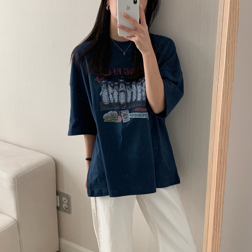 FROMJINI韓國㊣直郵東大門代購女裝新品職業休閑人氣推薦T恤FROMJINIT恤
