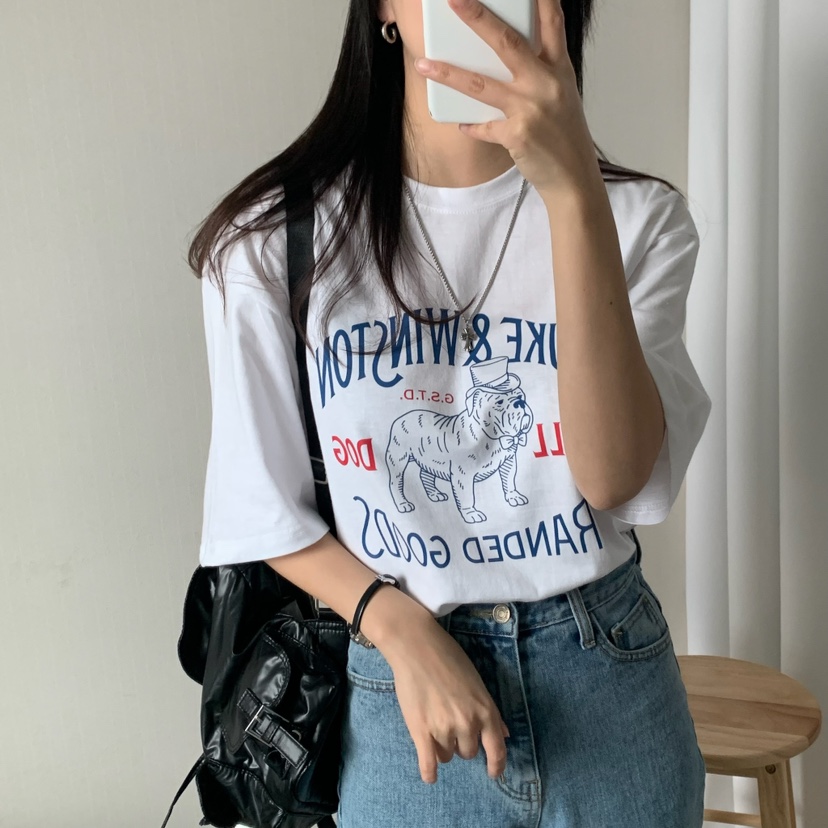 FROMJINI直郵韓國代購㊣女裝新款熱賣休閑人氣推薦25春夏T恤FROMJINIT恤圖色2
