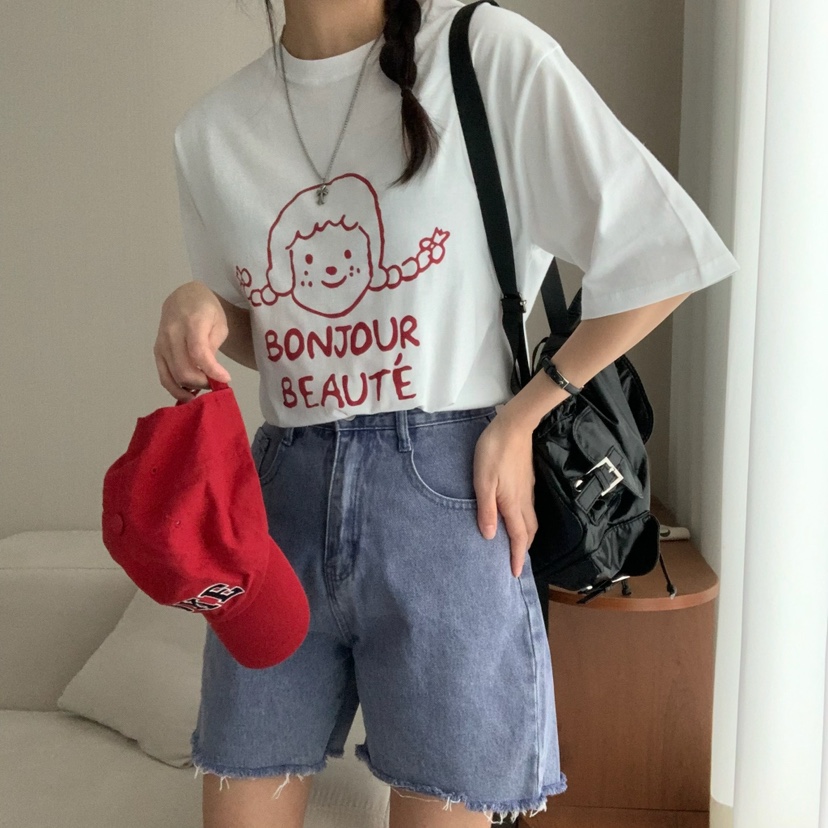 FROMJINI韓國直郵㊣東大門實拍女裝新品時尚人氣職業休閑T恤FROMJINIT恤