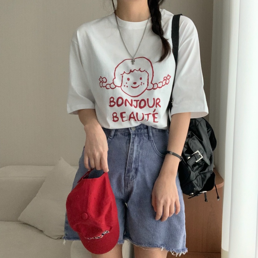 FROMJINI韓國直郵㊣東大門實拍女裝新品時尚人氣職業休閑T恤FROMJINIT恤