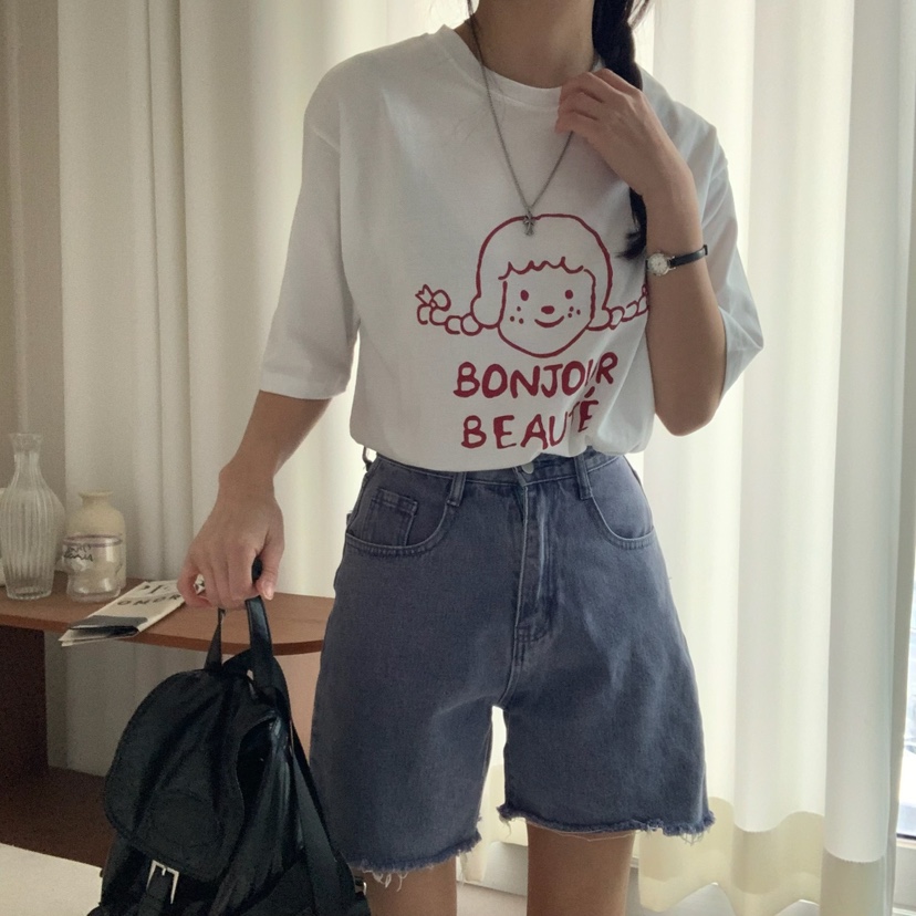 FROMJINI韓國直郵㊣東大門實拍女裝新品時尚人氣職業休閑T恤FROMJINIT恤