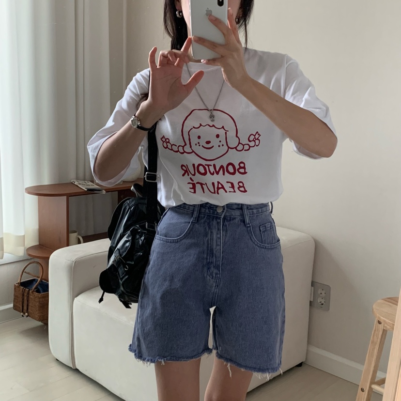 FROMJINI韓國直郵㊣東大門實拍女裝新品時尚人氣職業休閑T恤FROMJINIT恤