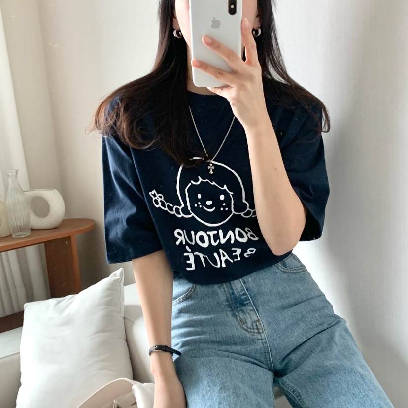 FROMJINI韓國直郵㊣東大門實拍女裝新品時尚人氣職業休閑T恤FROMJINIT恤