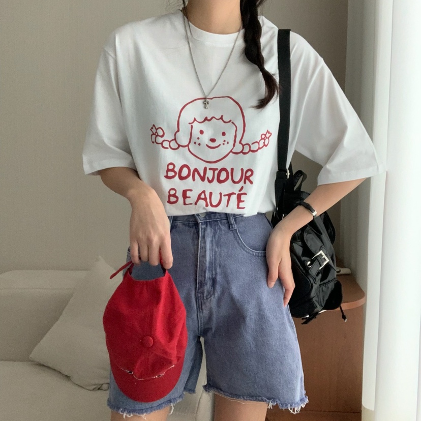 FROMJINI韓國直郵㊣東大門實拍女裝新品時尚人氣職業休閑T恤FROMJINIT恤圖色1
