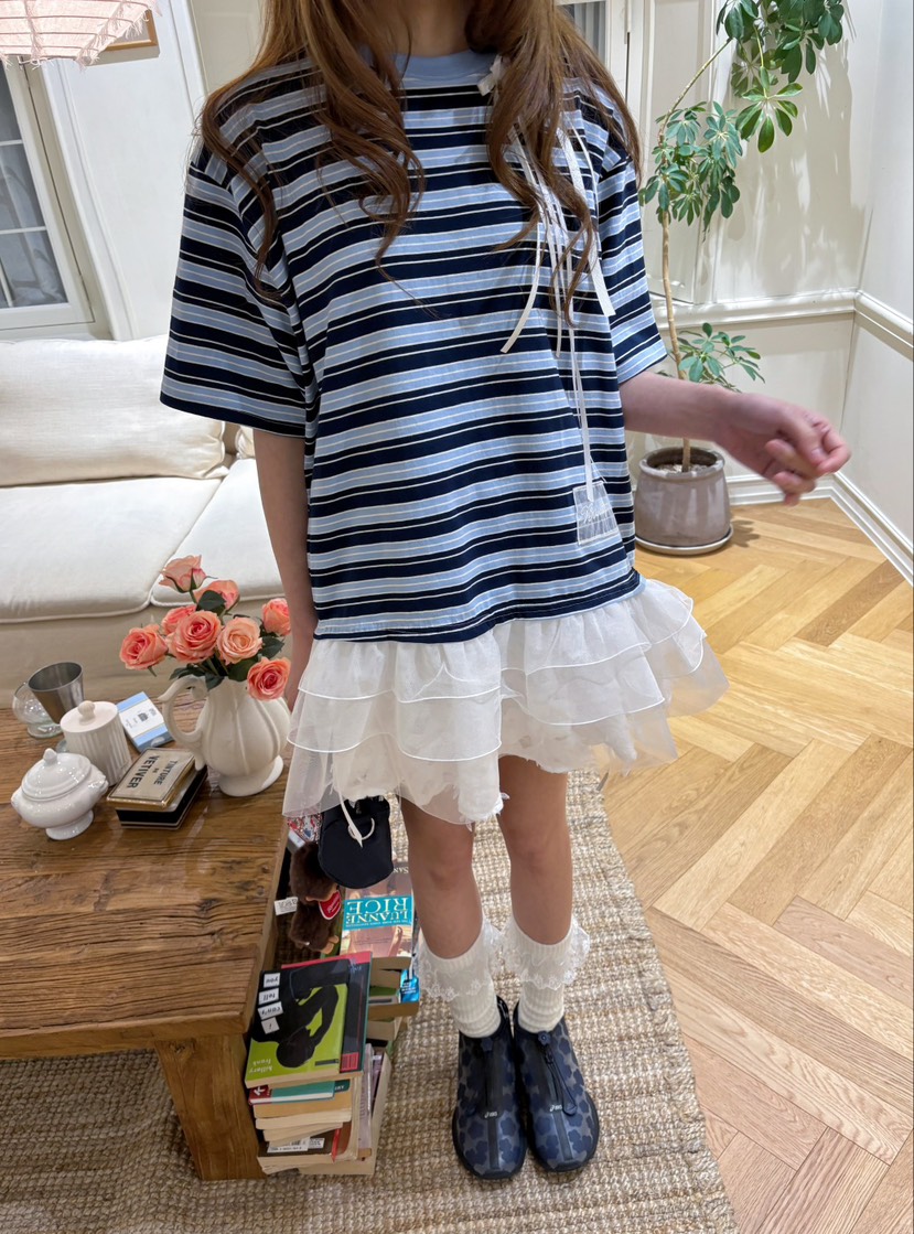 BOUTIQUE-L韓國直郵㊣東大門實拍女裝新品25春夏職業休閑T恤BOUTIQUE-LT恤