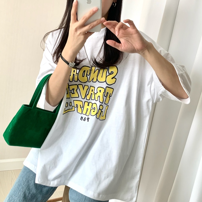 FROMJINI韓國直郵㊣東大門實拍女裝新款人氣25春夏職業休閑T恤FROMJINIT恤
