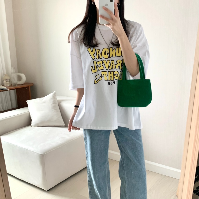 FROMJINI韓國直郵㊣東大門實拍女裝新款人氣25春夏職業休閑T恤FROMJINIT恤