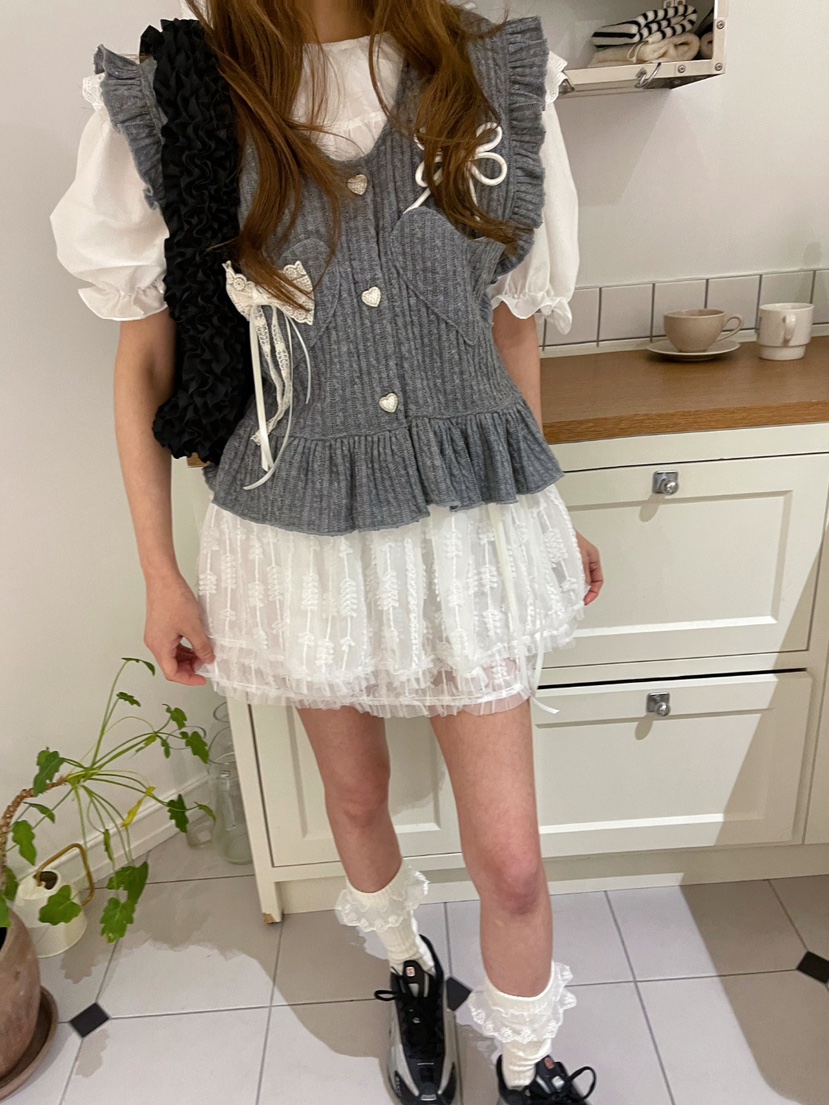 BOUTIQUE-L直郵韓國代購㊣女裝新品25春夏熱賣人氣短裙蕾絲BOUTIQUE-L短裙