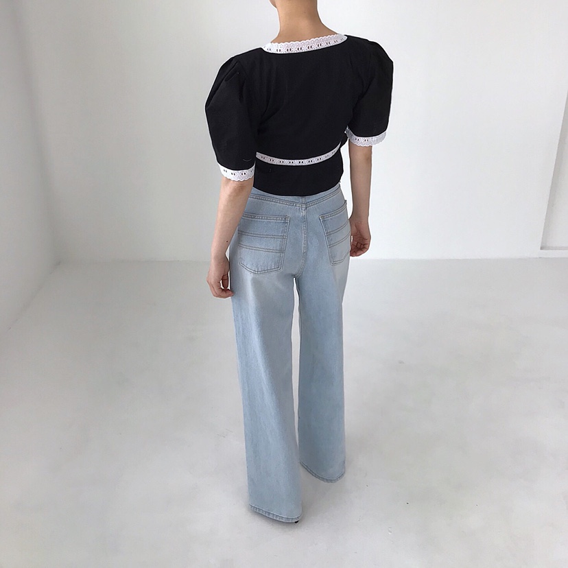 2TWO MOON韓國㊣直郵東大門代購女裝新品25春夏襯衫蕾絲衫2TWO MOON襯衫/蕾絲衫