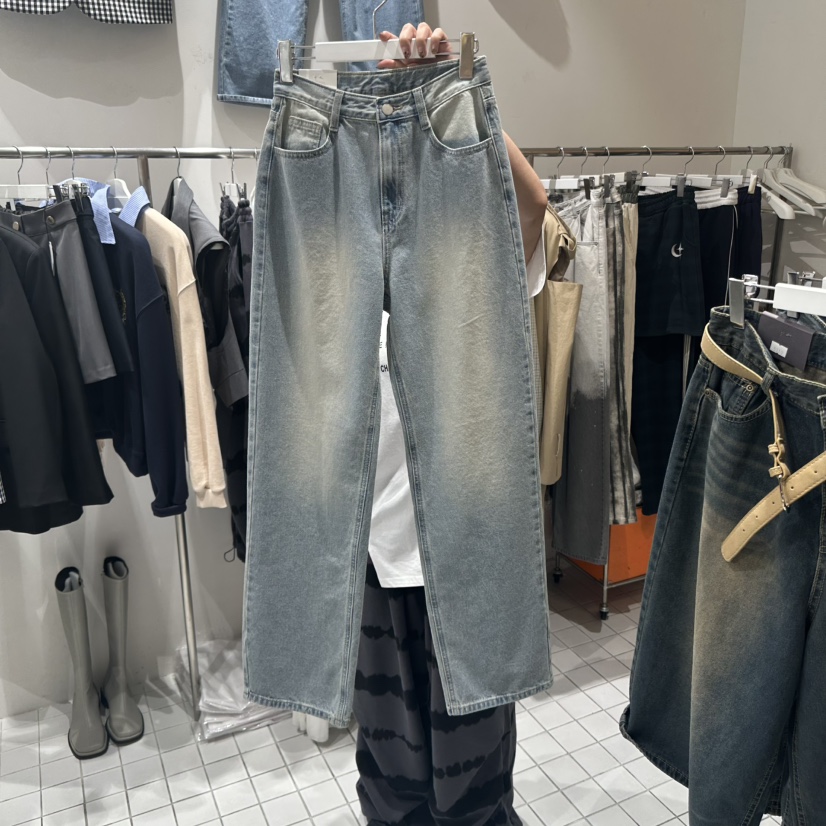 ZIPPER直郵韓國代購㊣女裝新品熱賣休閑人氣職業25春夏牛仔褲ZIPPER牛仔褲