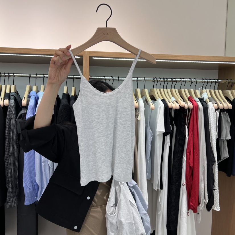 ALOT韓國直郵㊣東大門實拍女裝新品休閑職業人氣推薦吊帶背心A LOT吊帶/背心圖色2