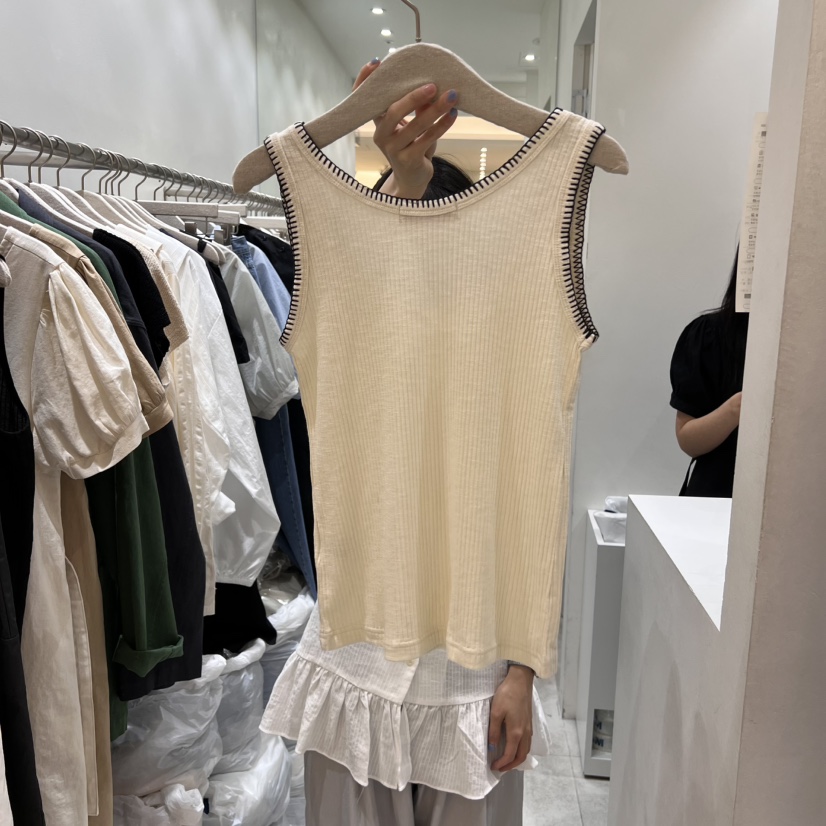 ASOME韓國直郵㊣東大門實拍女裝新品職業人氣熱賣25春夏吊帶背心A.SOME吊帶/背心