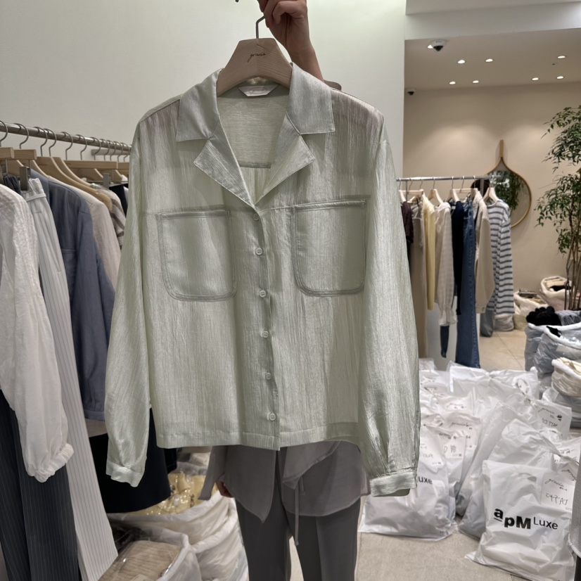 GRACIA韓國直郵㊣東大門實拍女裝新品時尚熱賣25春夏襯衫蕾絲衫GRACIA襯衫/蕾絲衫