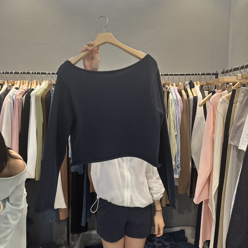 FLAMME TOIT韓國直郵㊣女裝新品25春夏熱賣休閑職業長袖T恤FLAMME TOIT長袖T恤