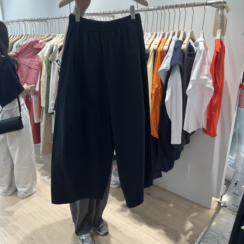 REVE-L韓國直郵㊣東大門實拍女裝新款休閑25春夏休閑褲羅紋REVE-L休閑褲圖色2
